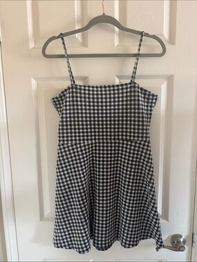 Skater Dress Black and White Checkered